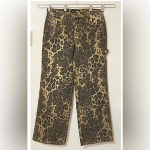 NEW Fashion Nova Wild Print Trousers Wide Leg Cargo Painters Camo Pants Business